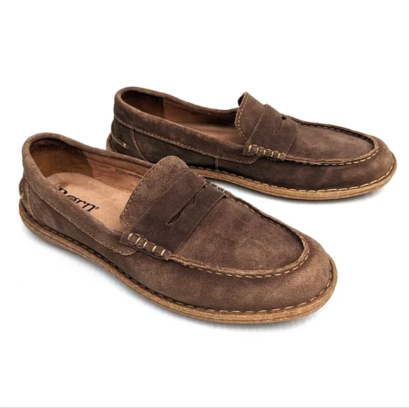 Born | Shoes | Born Mens Brown Leather Penny Loafers Dress  display picture 2